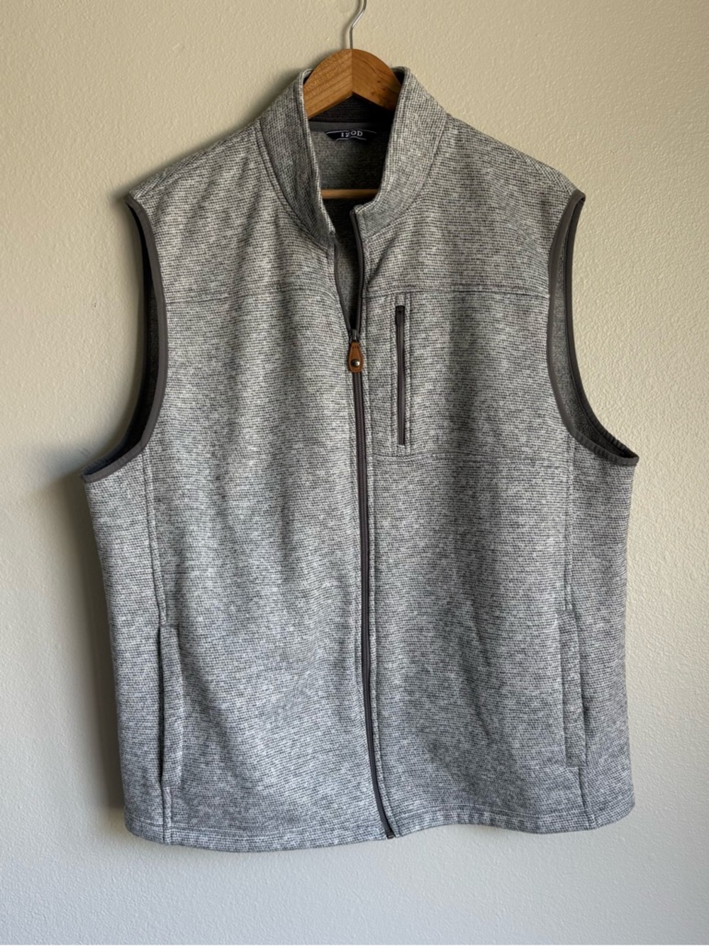 IZOD | Men's Grey Full-Zip Fleece Vest | Size XXL | Like New
